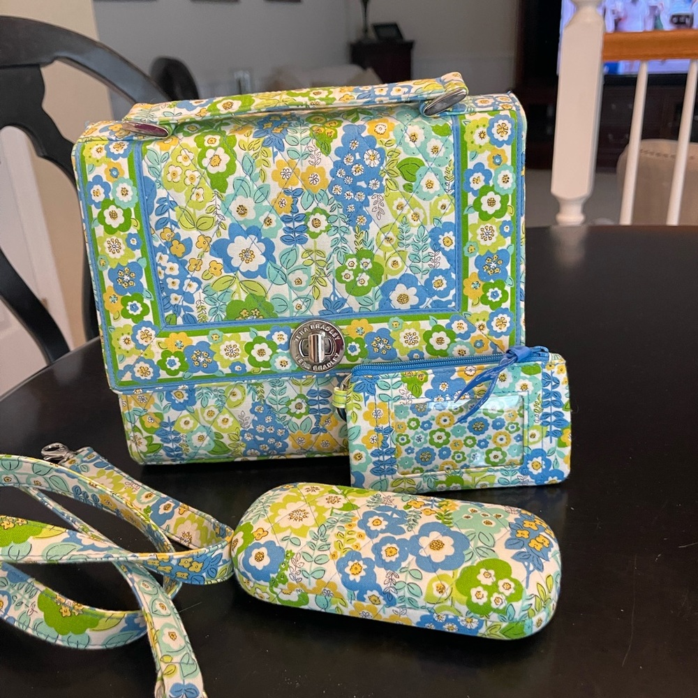 Vera Bradley Purse W/Top Handle Crossbody Strap RETIRED - Picture 8 of 11
